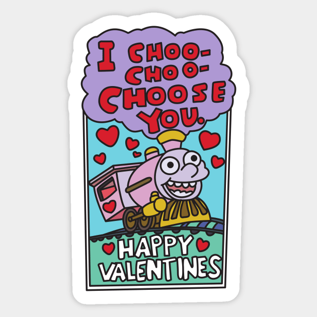 i love you - choo choo choose you Sticker by aye_artdg